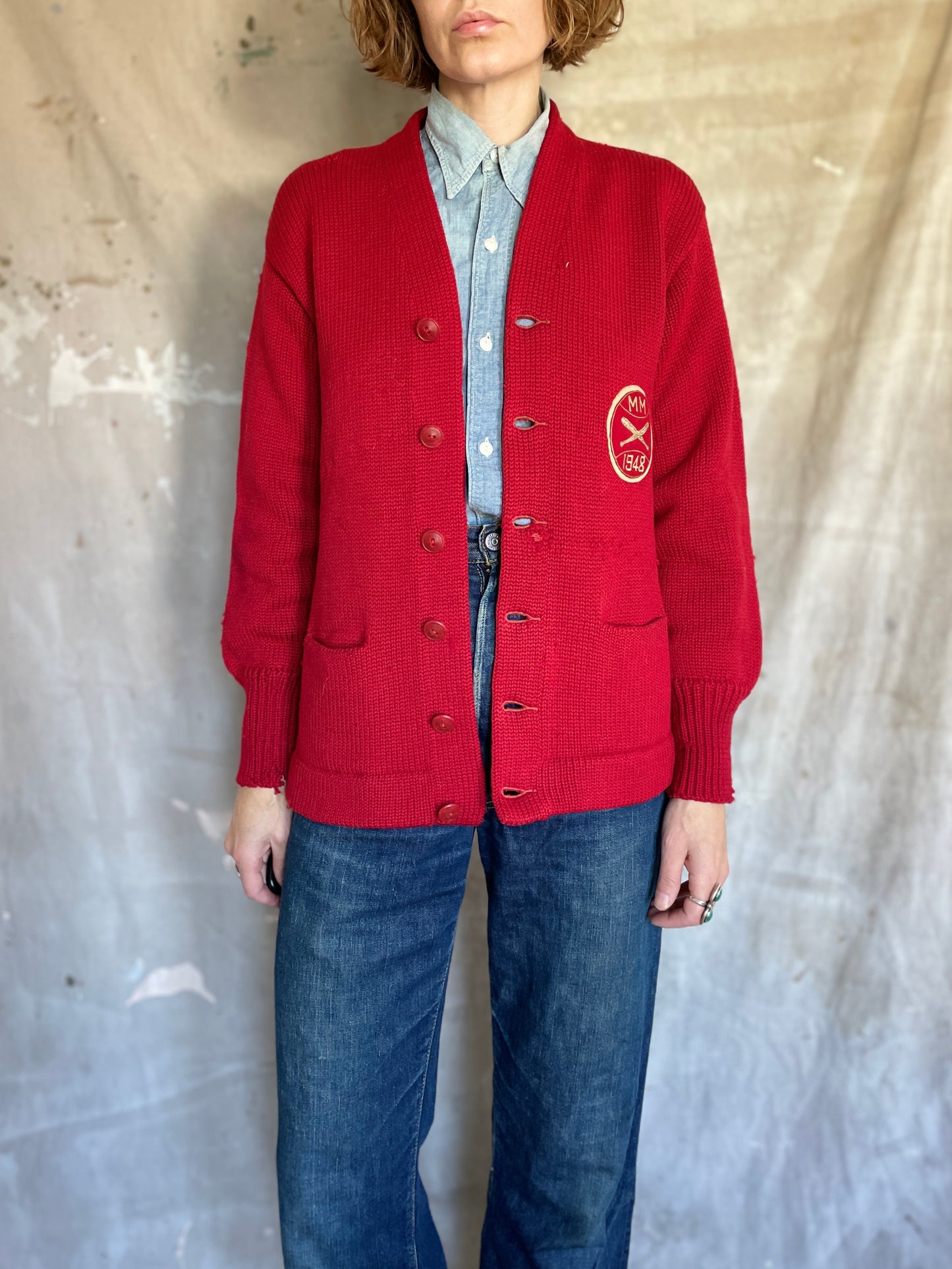 40s Baseball MM 1948 Letterman Sweater