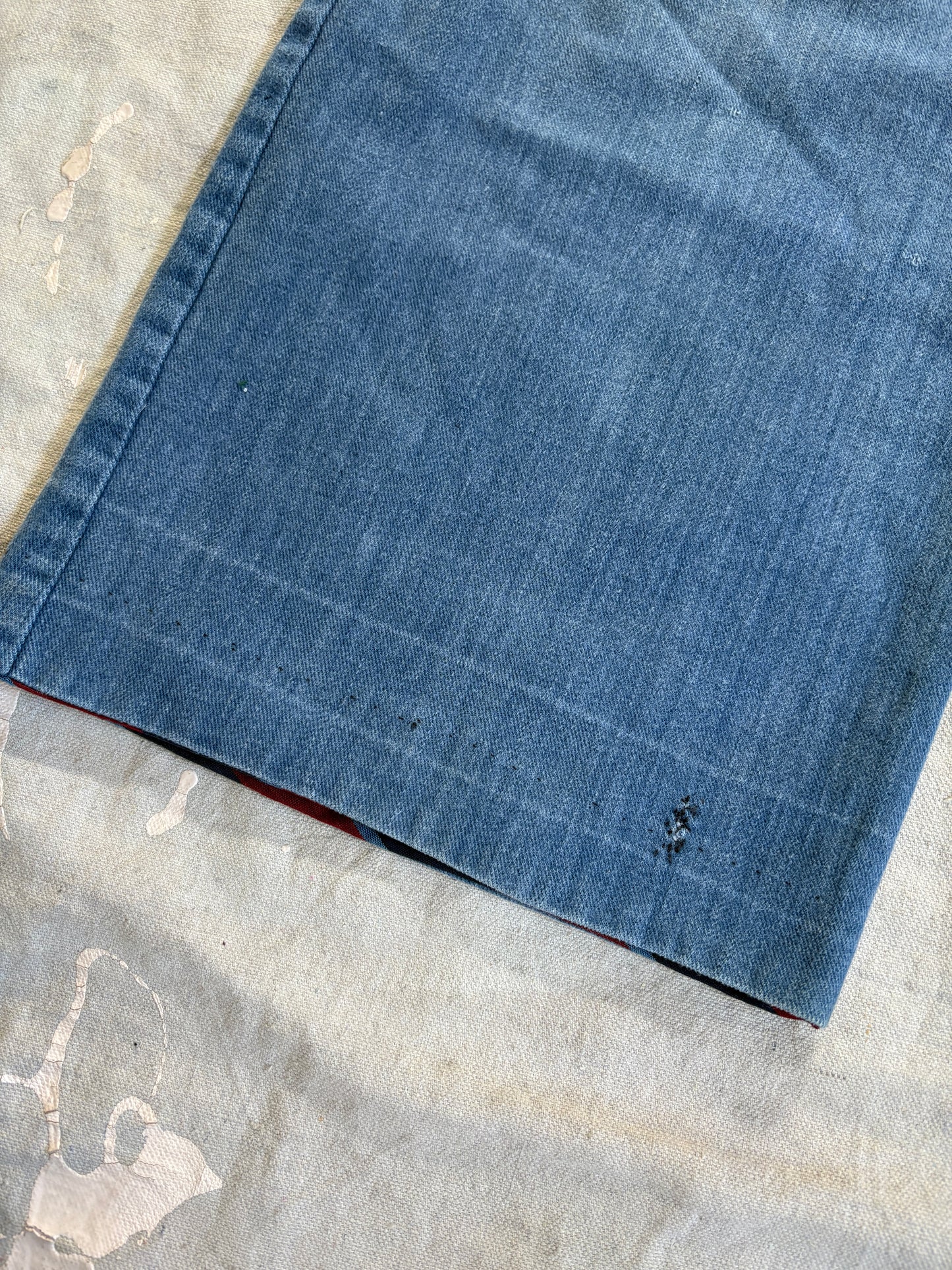 Vintage 70s Denim Jumpsuit Rainbow Detail