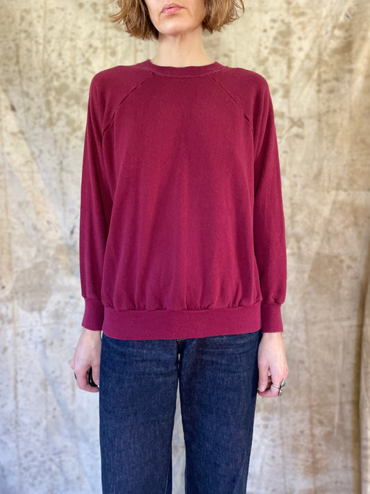 80s Blank Maroon Sweatshirt