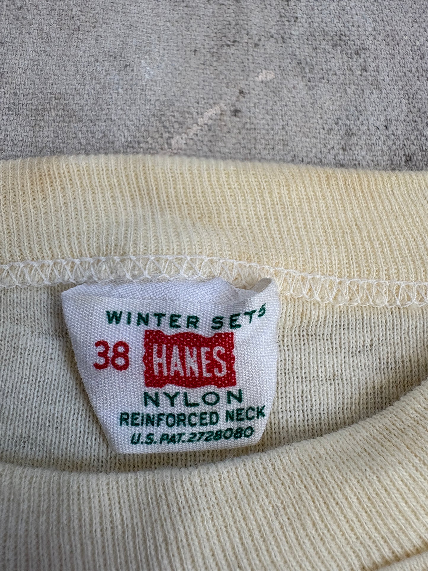 Vintage 60s Blank Off- White Hanes Tee