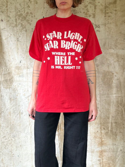 Vintage 80s Where The Hell Is Mr. Right Tee