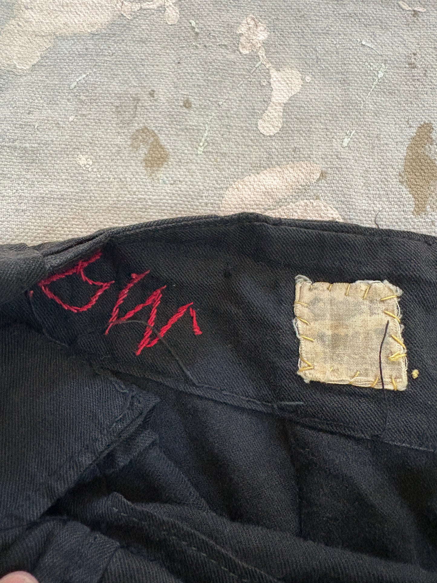 Vintage 30s Fall Front Black Gym Shorts