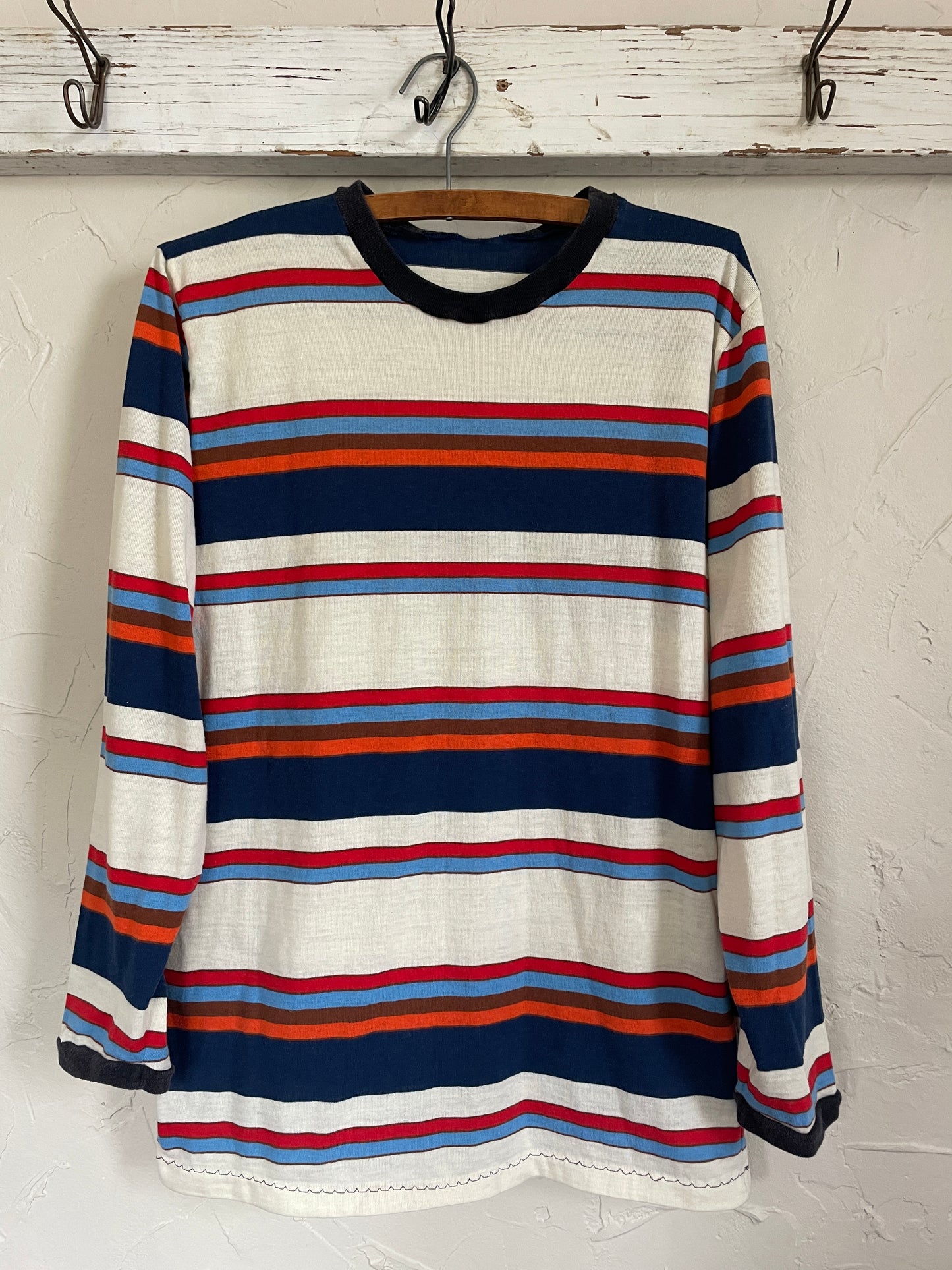 80s Striped Long Sleeve Tee