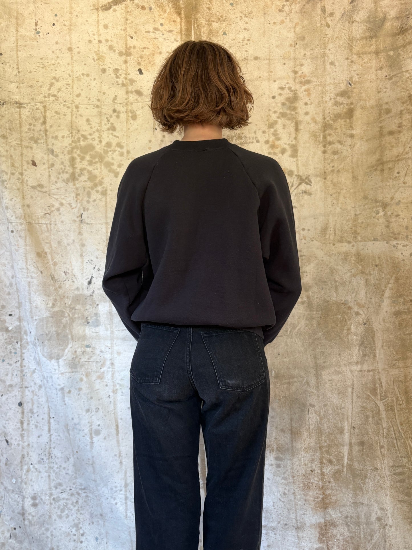 Vintage 90s Blank Black Sweatshirt