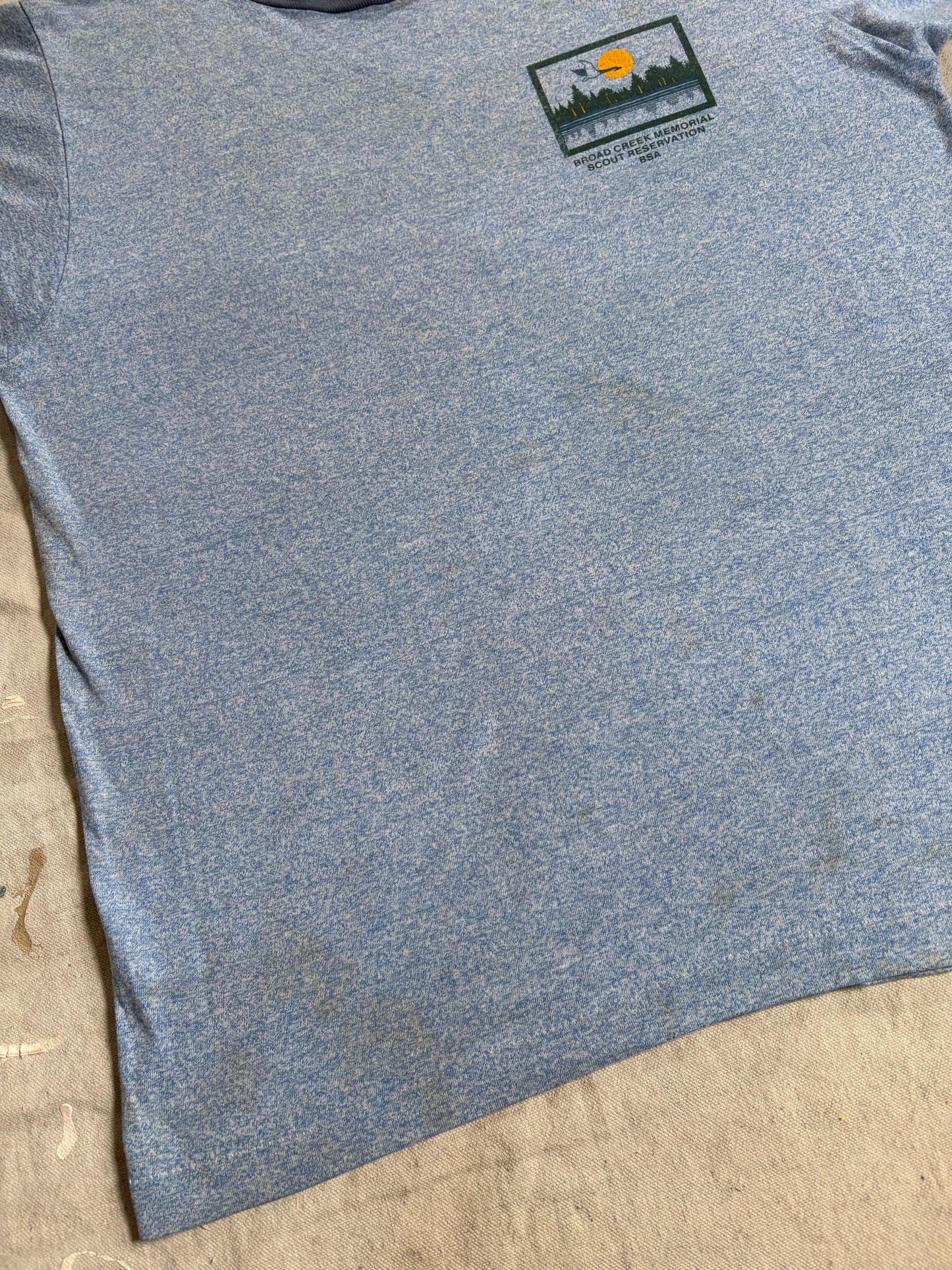 Vintage 80s Broad Creek Memorial Scout Reservation BSA Tee