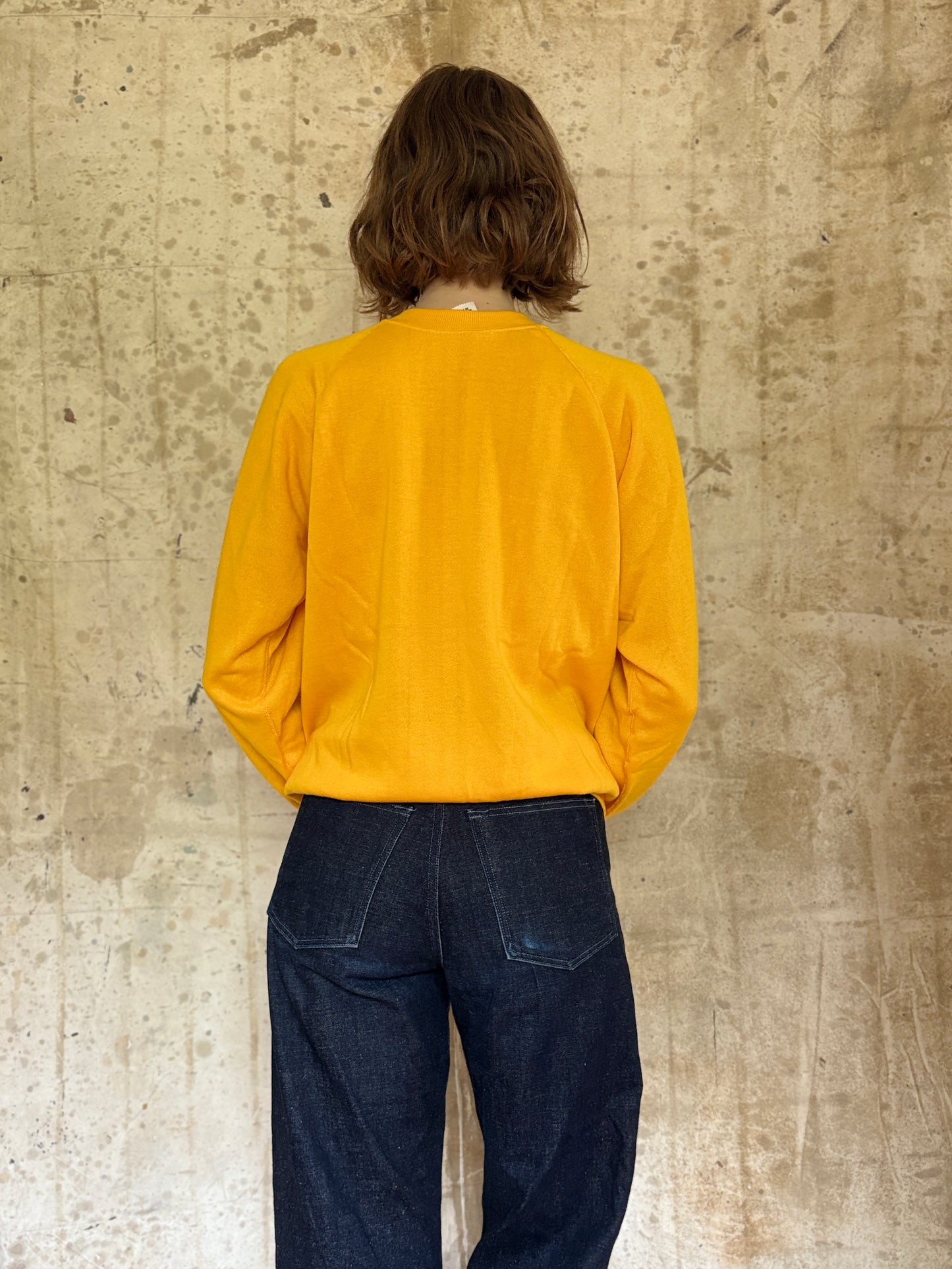 Vintage 80s Deadstock Blank Gold Sweatshirt
