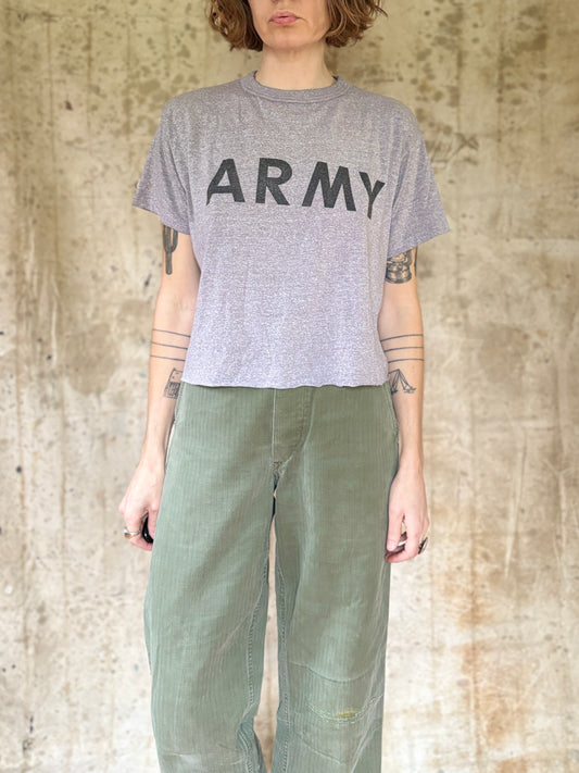 80s Cropped Army PT Tee
