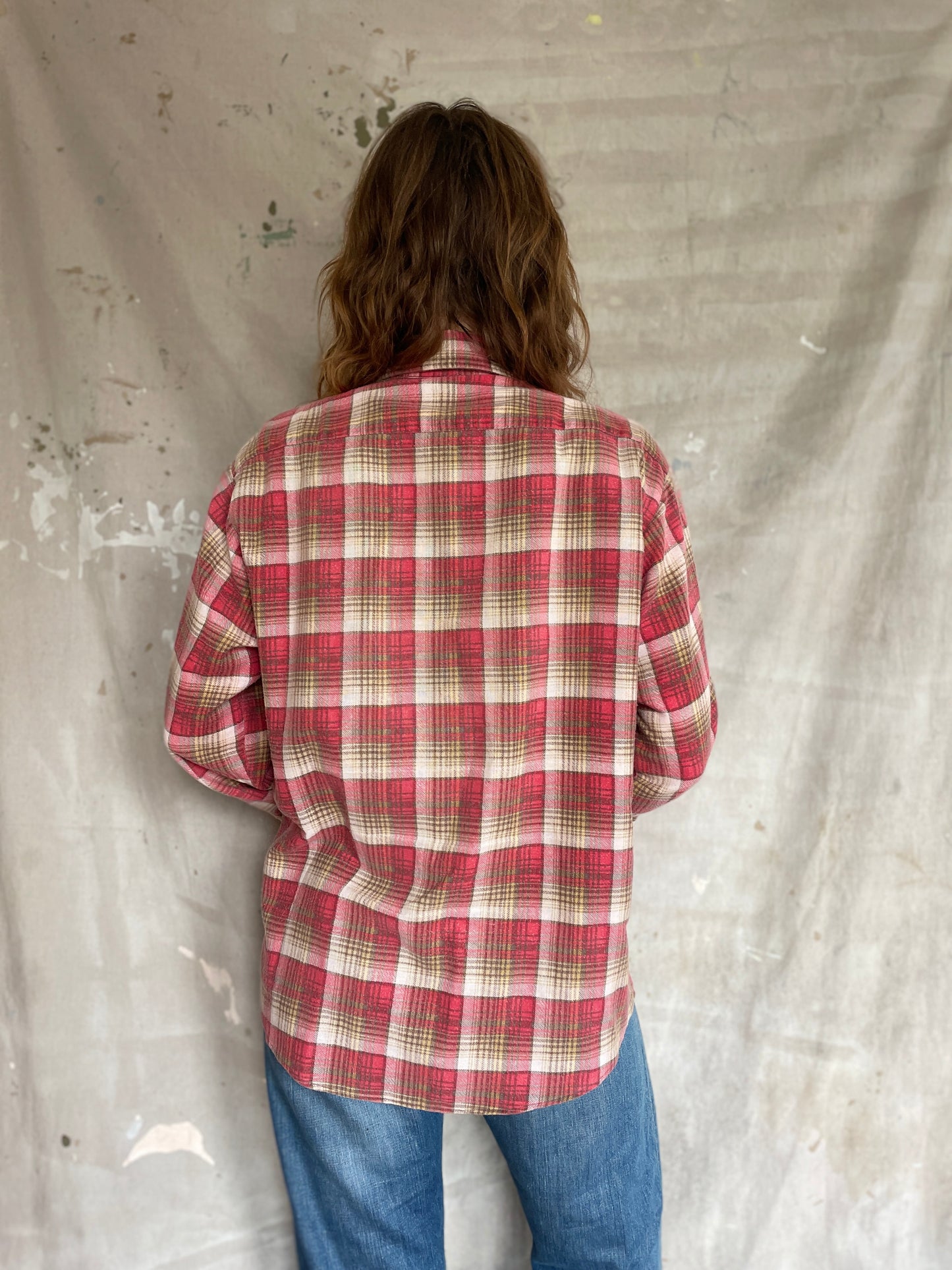 80s Plaid Flannel Shirt