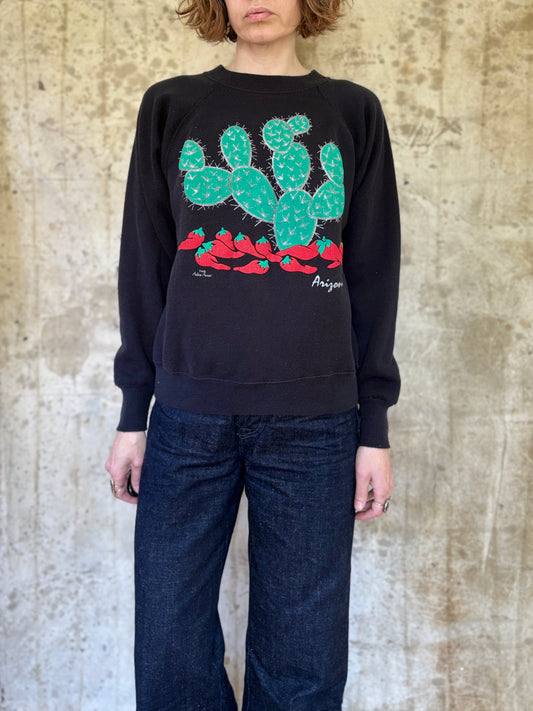80s Cactus Chili Pepper Arizona Sweatshirt