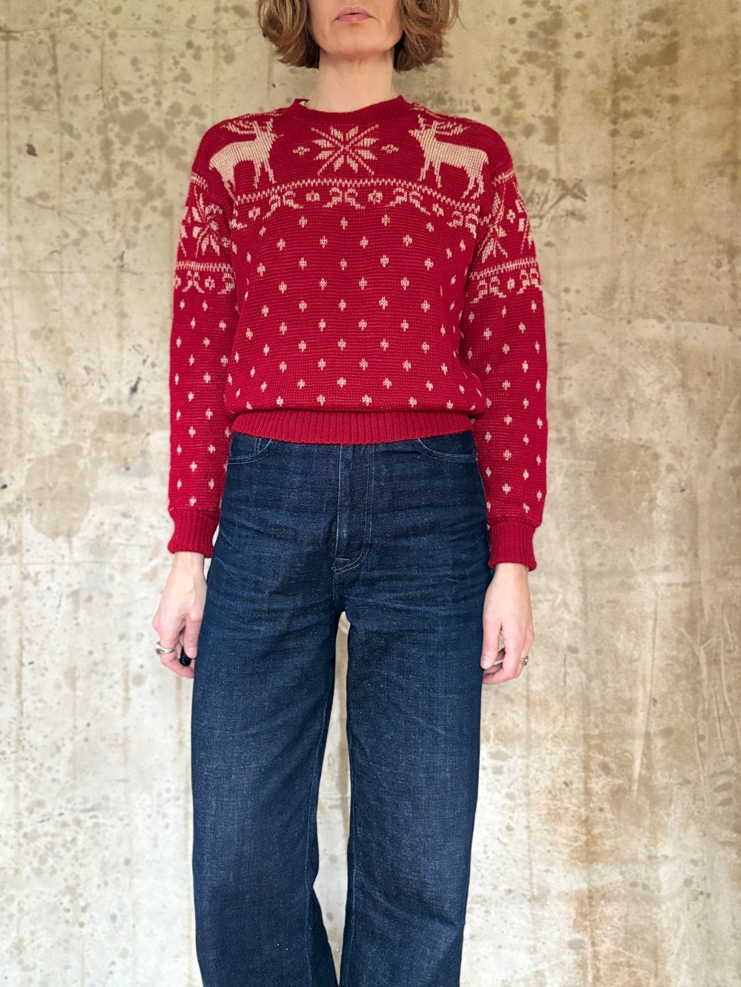 50s Jantzen Reindeer Holiday Sweater