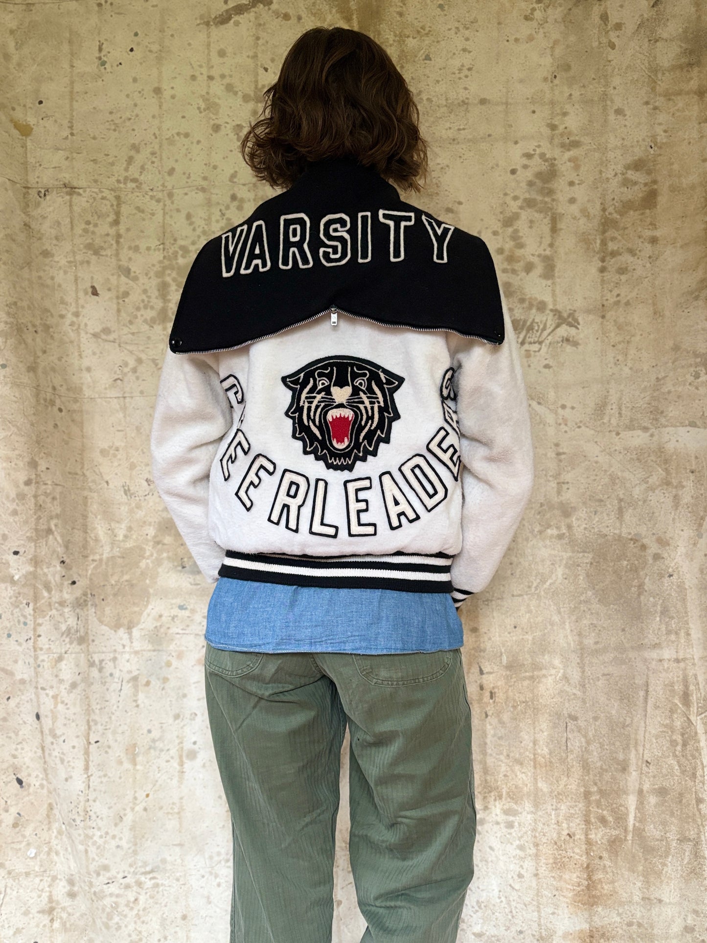 80s Cheerleader Wildcat Varsity Jacket