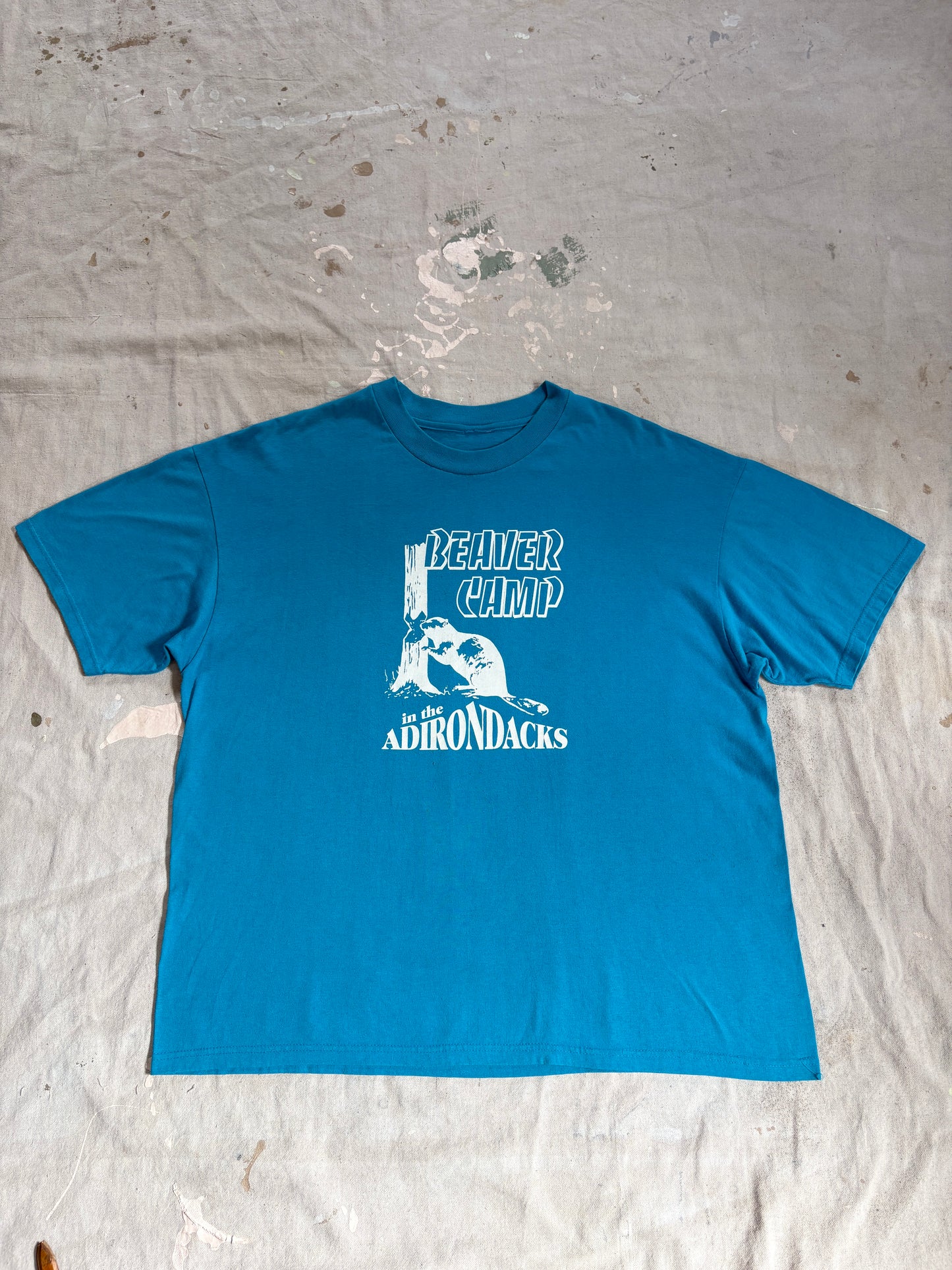 Vintage 90s/Y2K Beaver Camp In The Adirondacks New York Tee