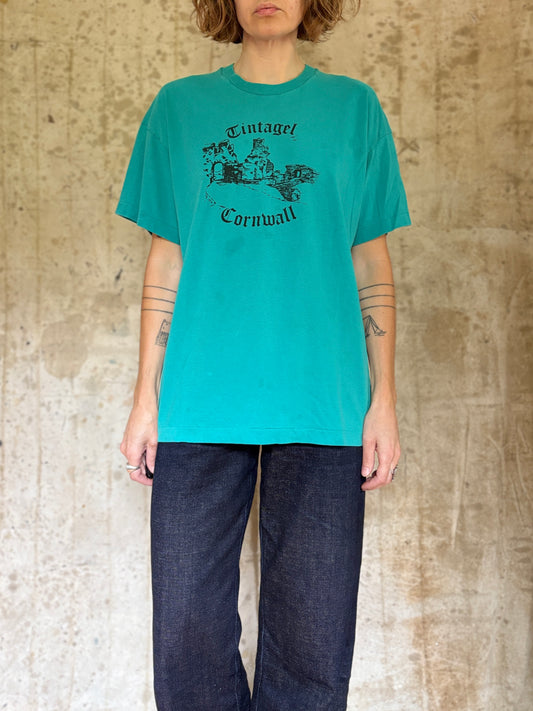 Vintage 80s Tintagel Village Cornwall England Tee