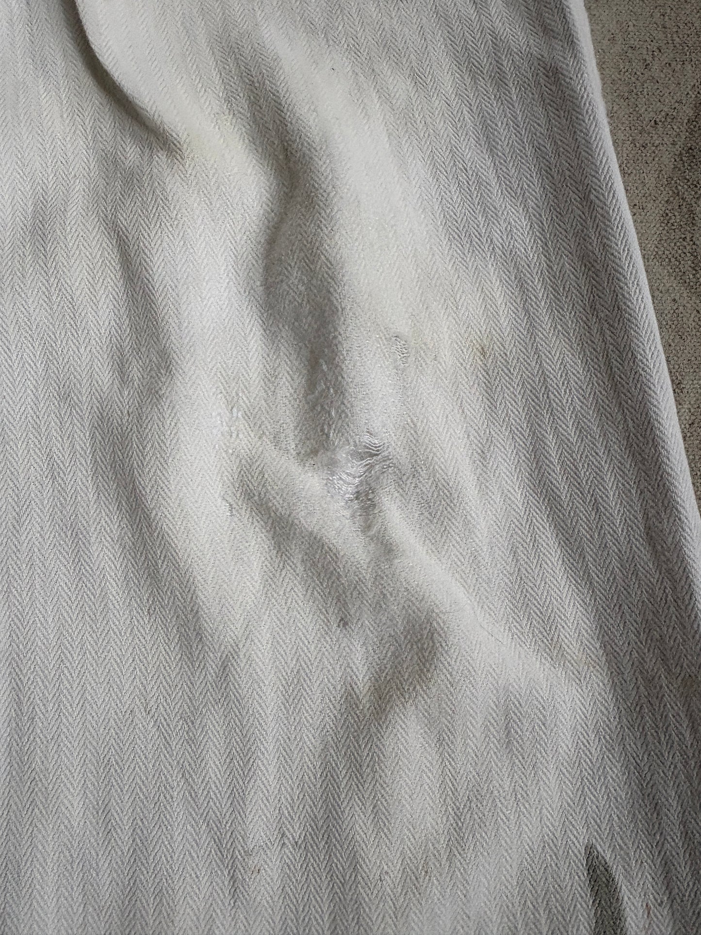 60s White HBT French Workwear Overalls