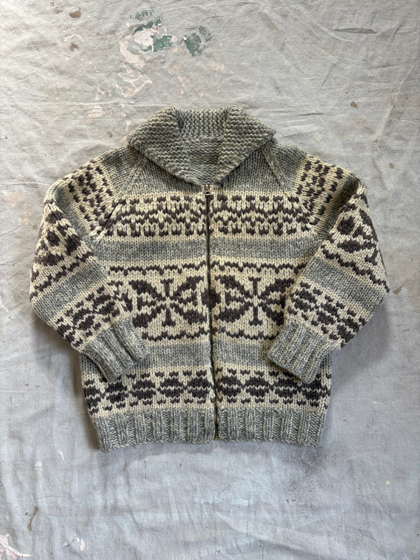 60s Cowichan Style Sweater