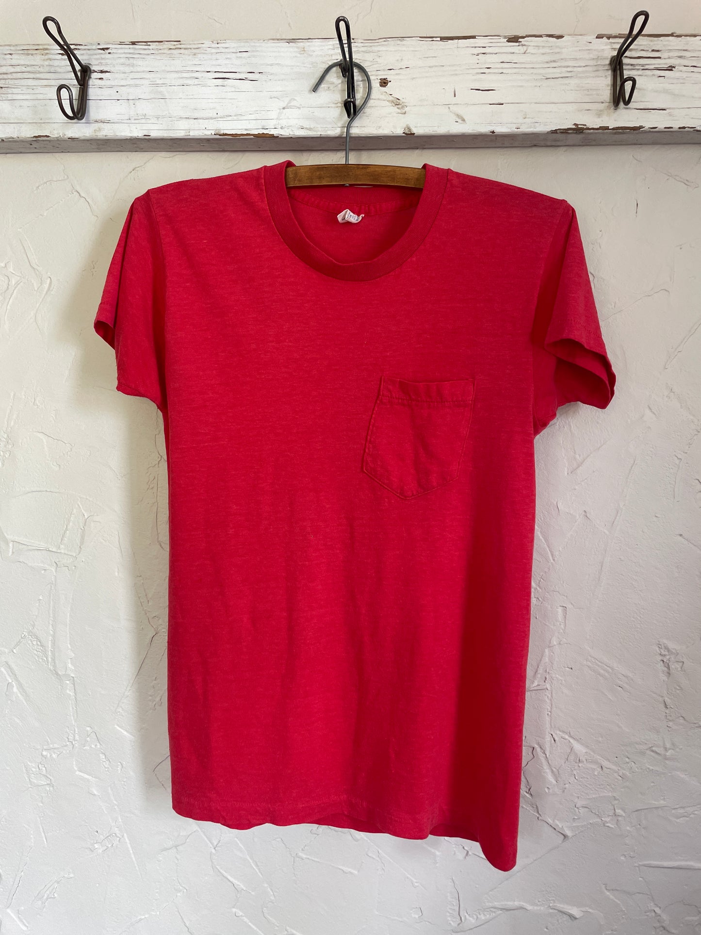 80s Blank Red Pocket Tee