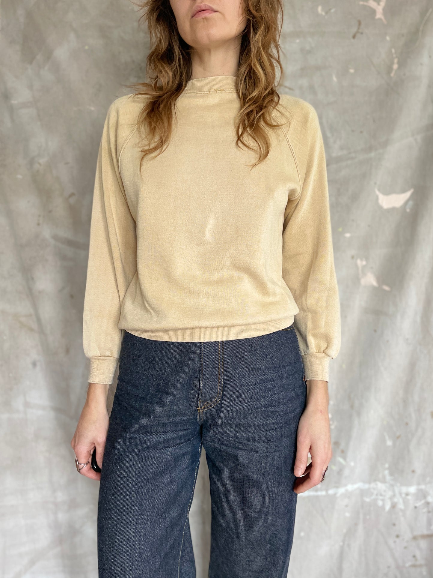 80s Blank Mustard Sweatshirt