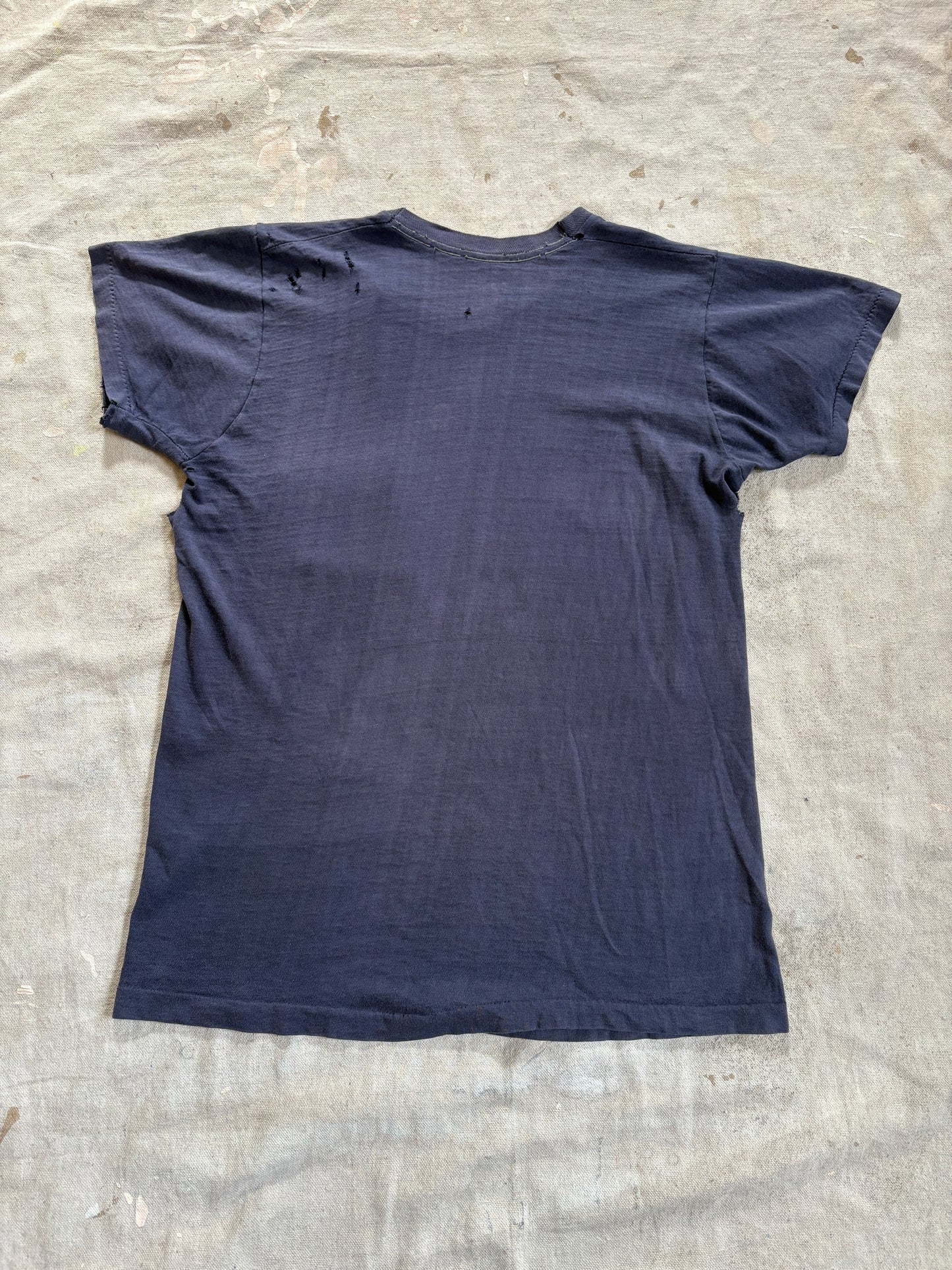 60s/70s Thrashed Blank Blue Pocket Tee
