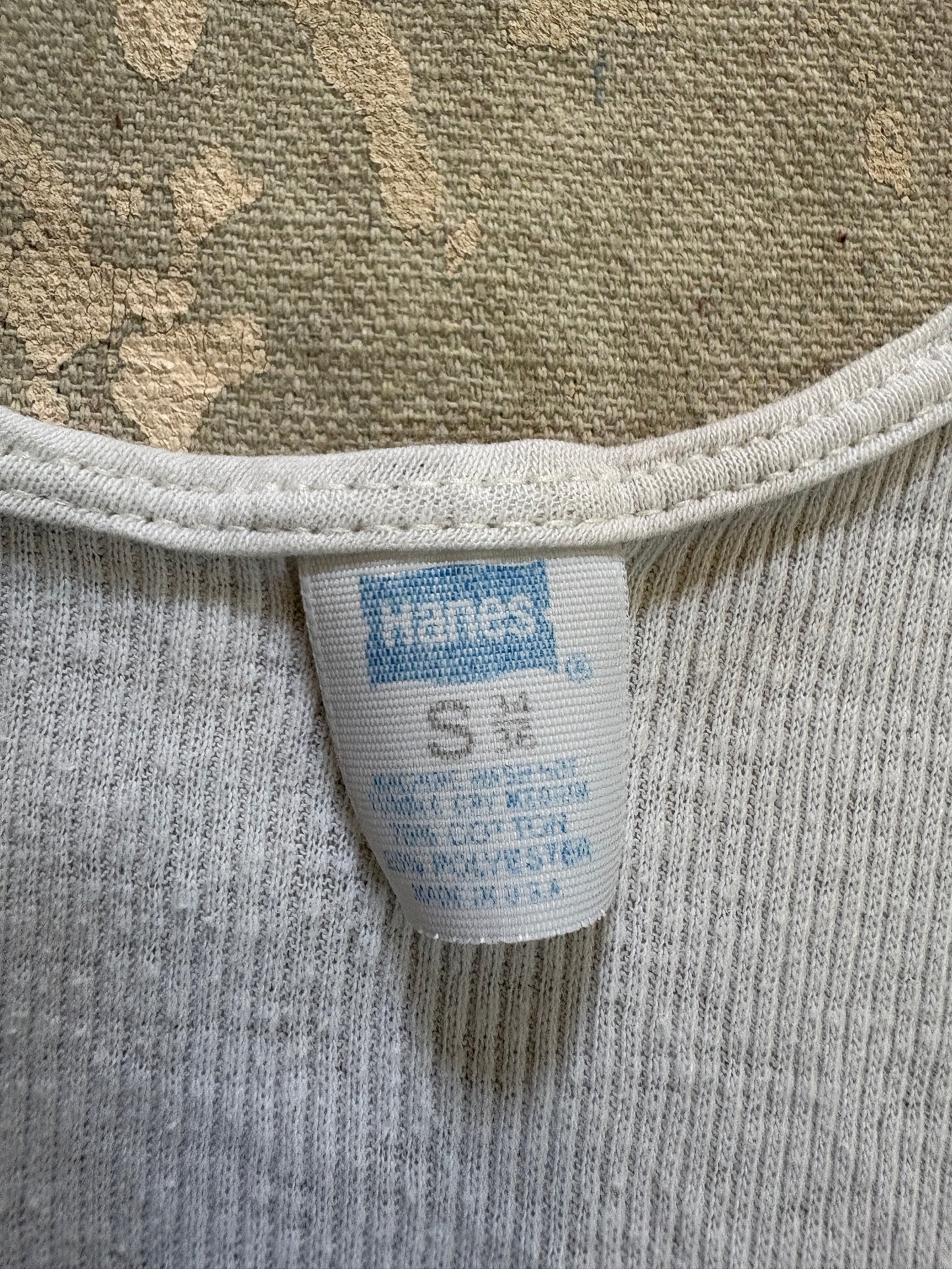 Vintage 80s Hanes Blank White Tank Top