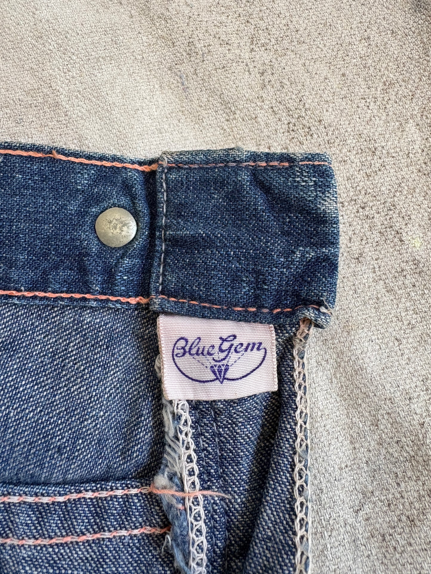 50s Blue Gem Side Zip Jeans