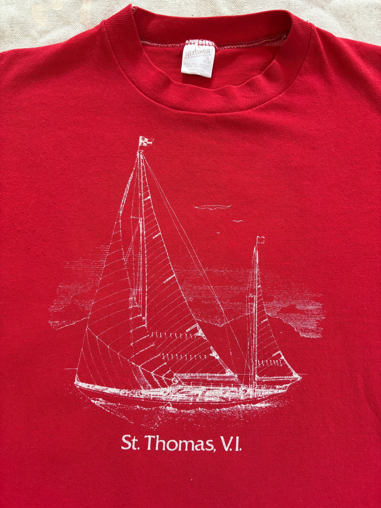 80s St. Thomas Virgin Islands Sailboat Tee