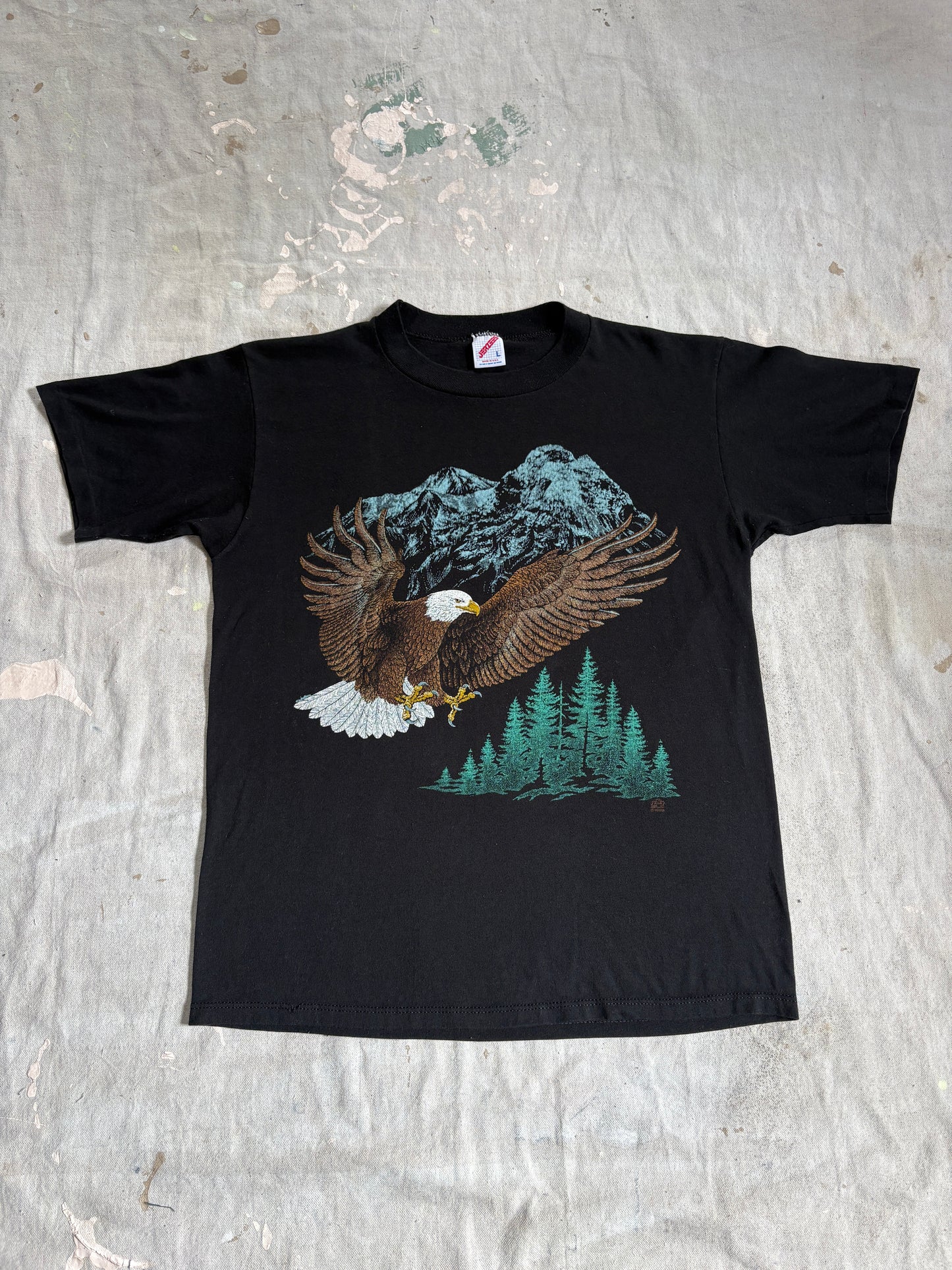 Vintage 80s Flying Eagle Mountain Forest Tee