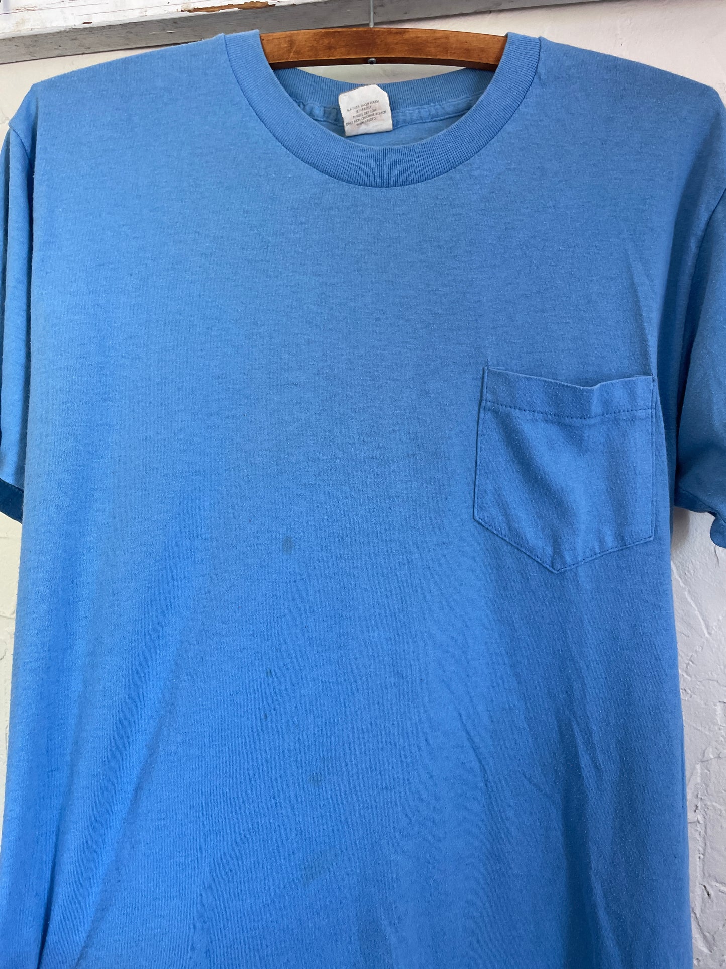 80s Blank Blue Pocket Tee