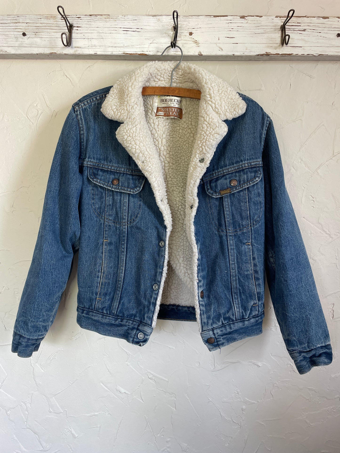 80s Roebucks Sherpa Lined Jean Jacket