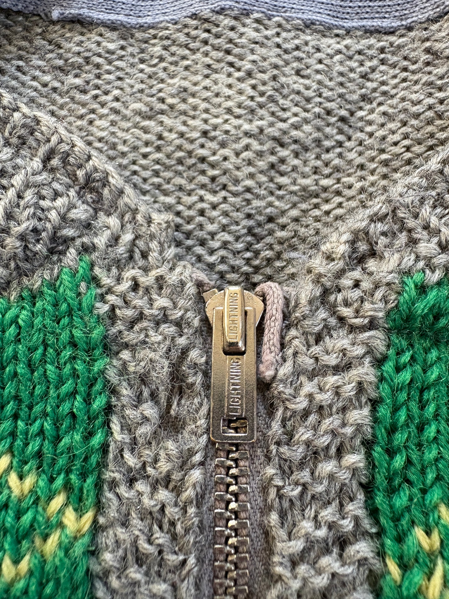Vintage 40s/50s Argyle Knit Cardigan