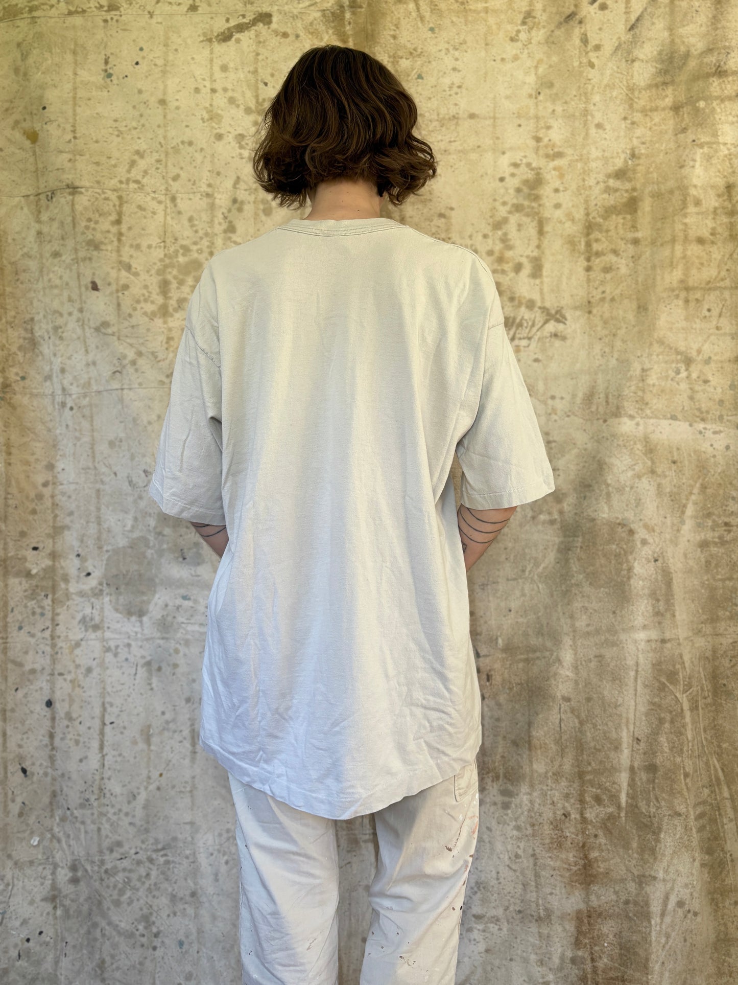 Vintage 90s Blank Pale Tan Tee