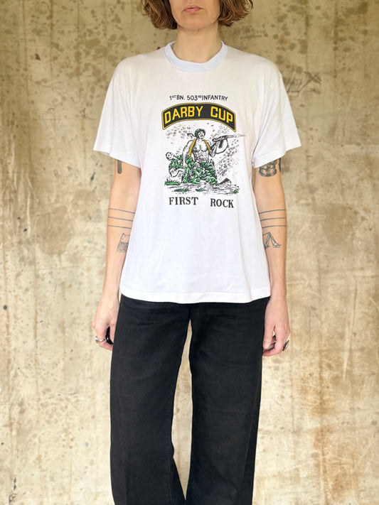 80s 1st BN. 503rd Infantry Darby Cup Tee