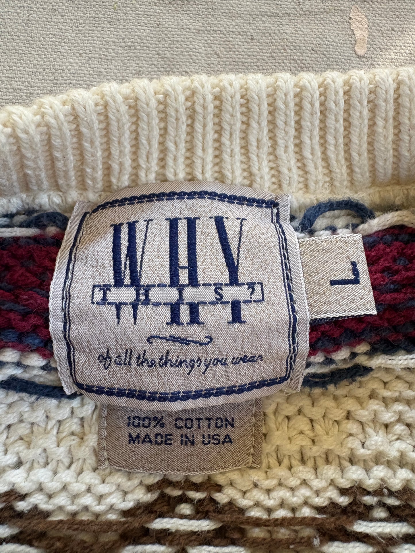Vintage Geometric Knit Sweater
