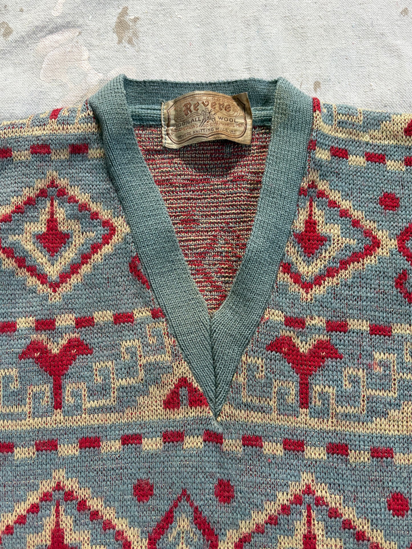 40s/50s Geometric Sweater
