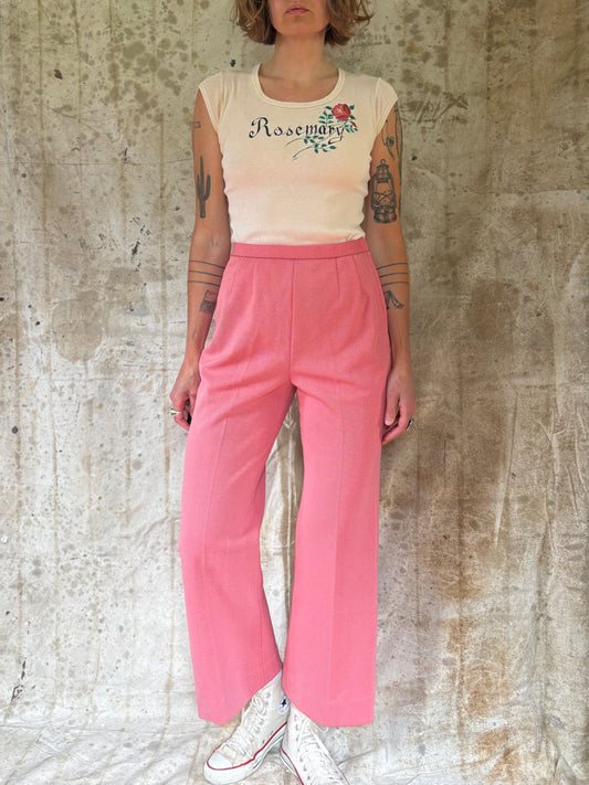 Vintage 70s Nordstrom Salmon Wide Leg Pants