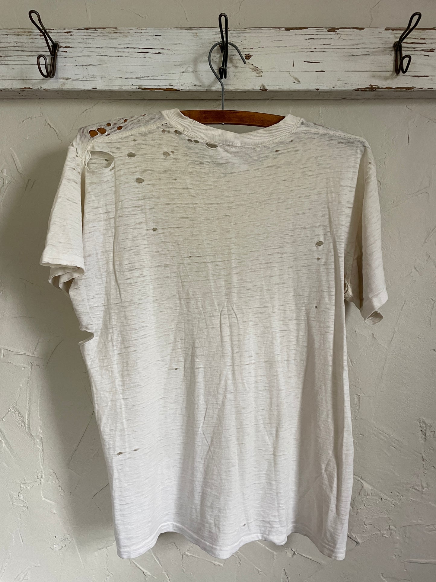 60s BVD Thrashed Blank White Tee