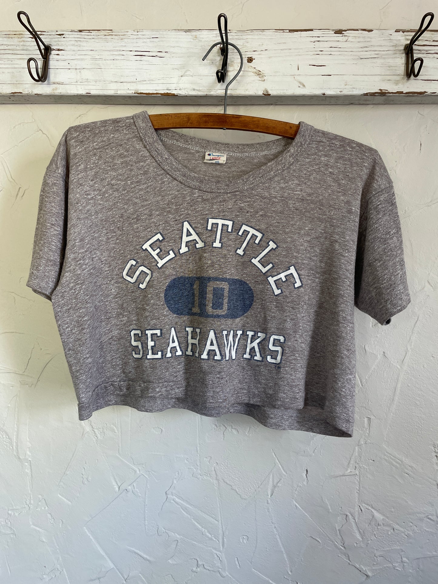 80s Seattle Seahawks Cropped Tee