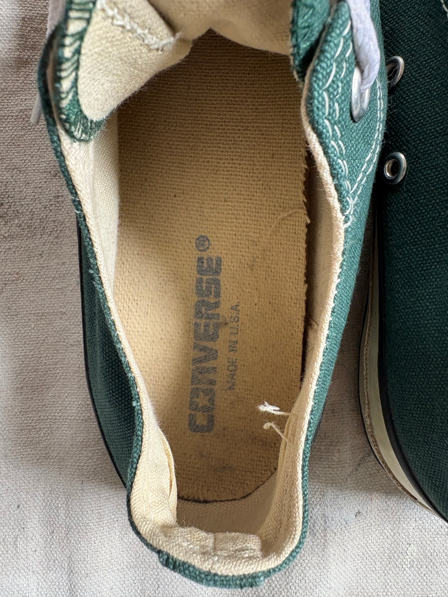 Vintage Made in USA Evergreen Converse