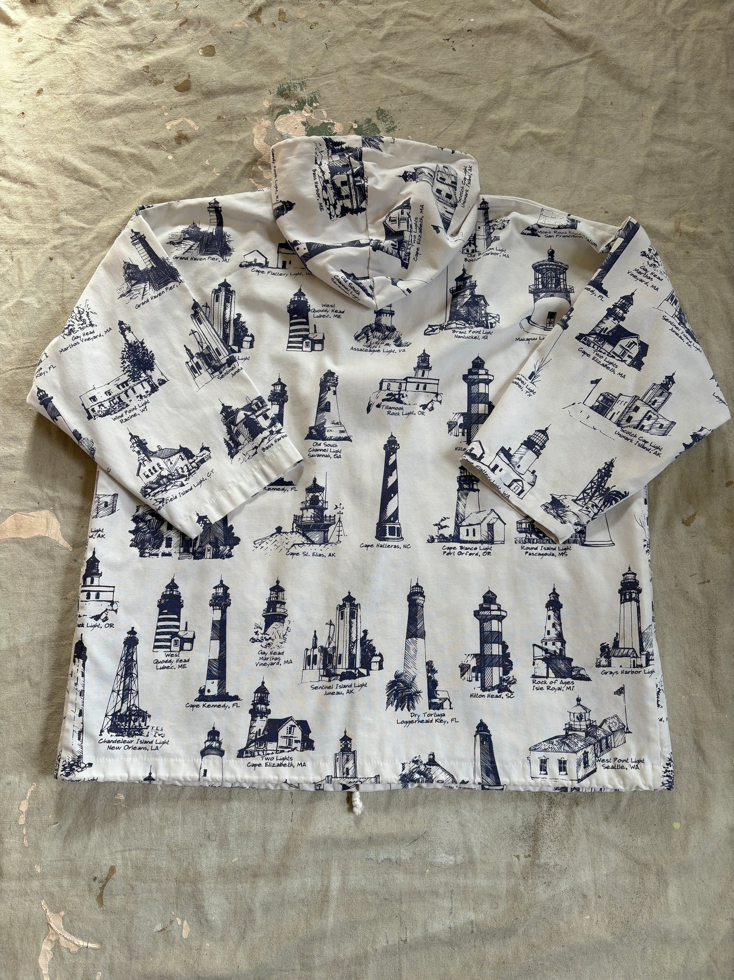 90s Michigan Rag Co. AOP Lighthouse Coat