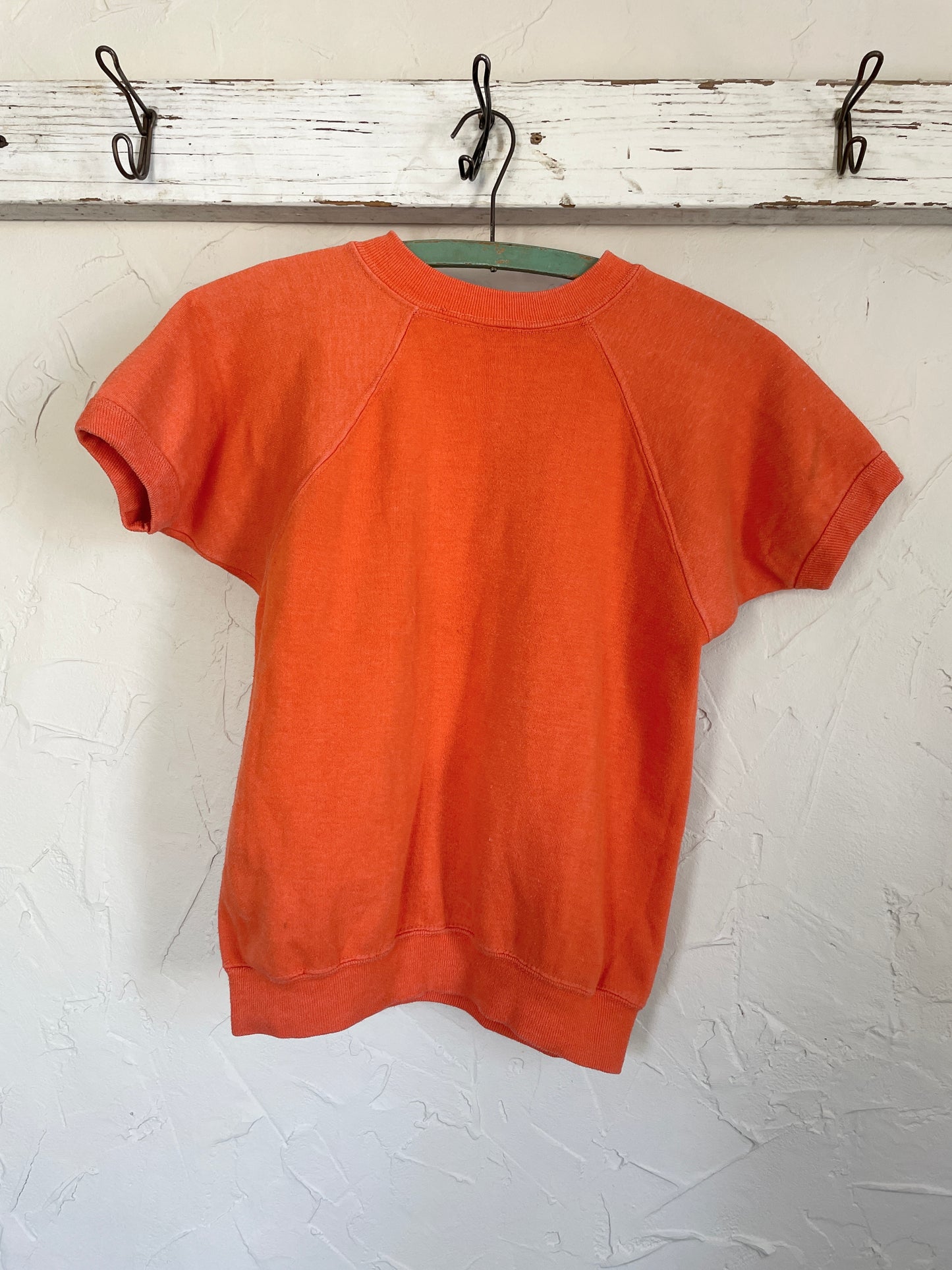 60s/70s Blank Orange Short Sleeve Sweatshirt