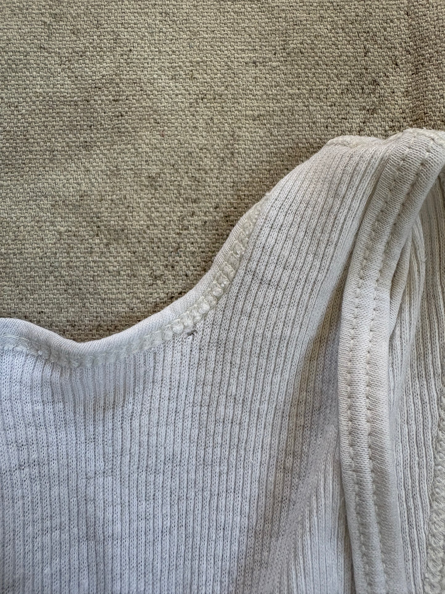 Vintage 80s Hanes Blank White Tank Top