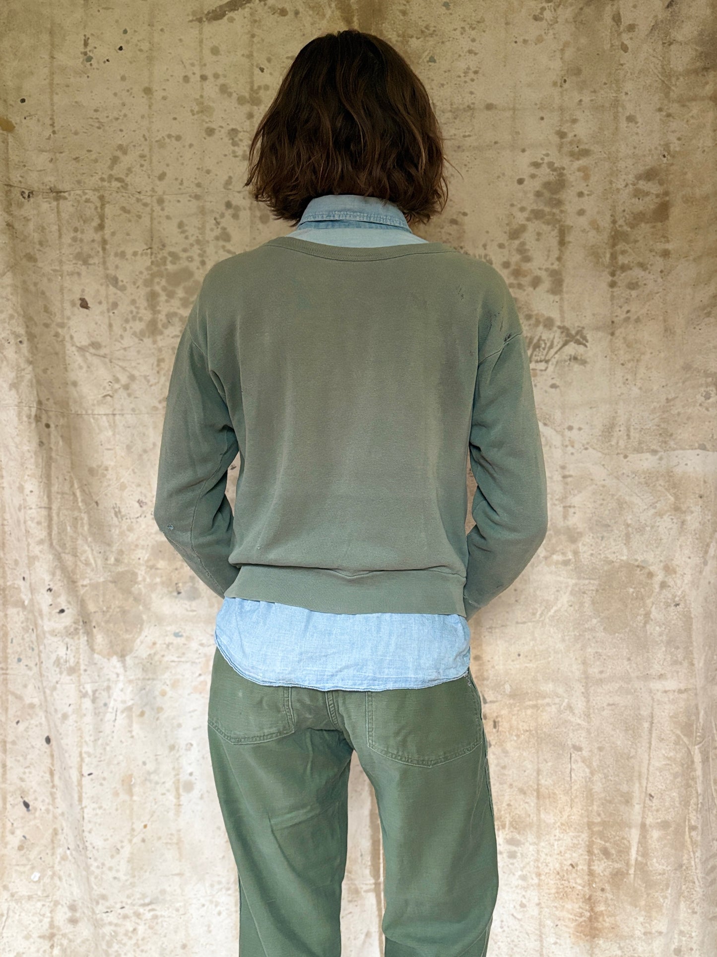 Vintage 60s Blank Green Sweatshirt