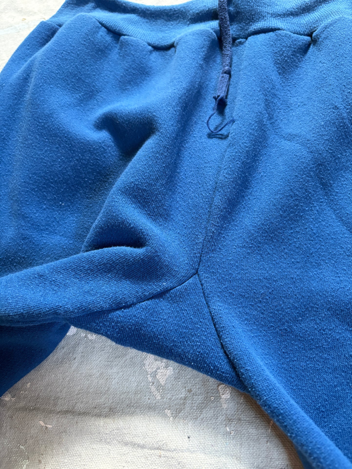 70s/80s Blank Blue Sweatshirt Sweatpants 2pc Set
