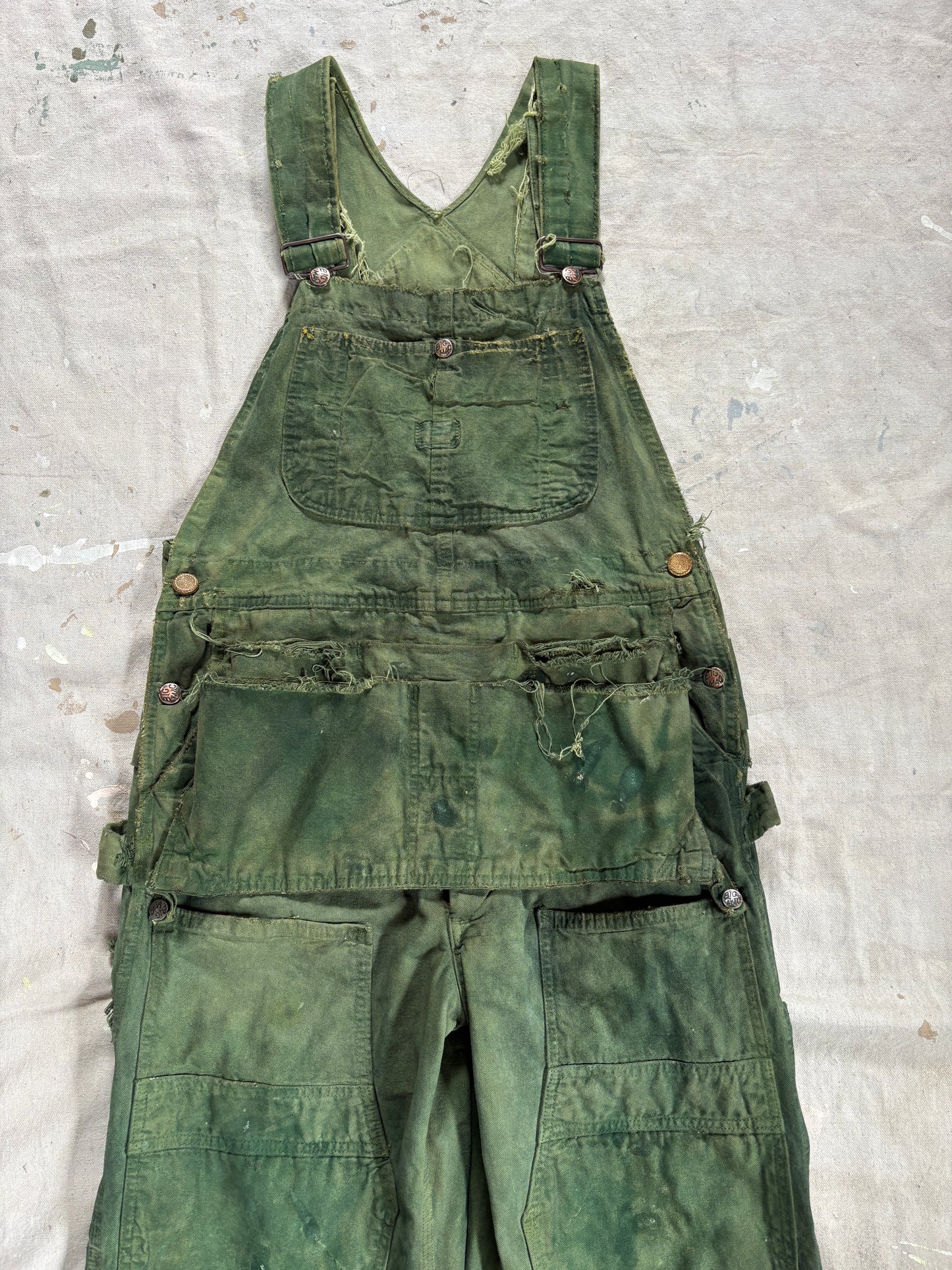Vintage 70s Green Apron Front Big Mac Overalls