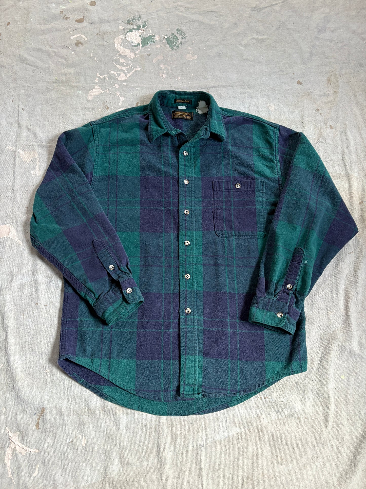 90s Eddie Bauer McKinley Cloth Plaid Cotton Flannel Shirt