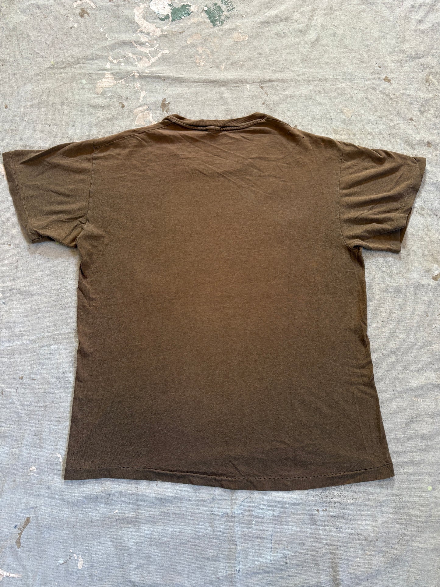 Vintage 80s Blank Brown Tee