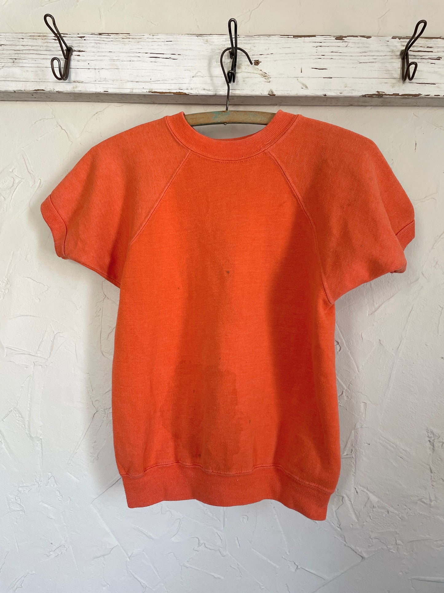 60s/70s Blank Orange Short Sleeve Sweatshirt