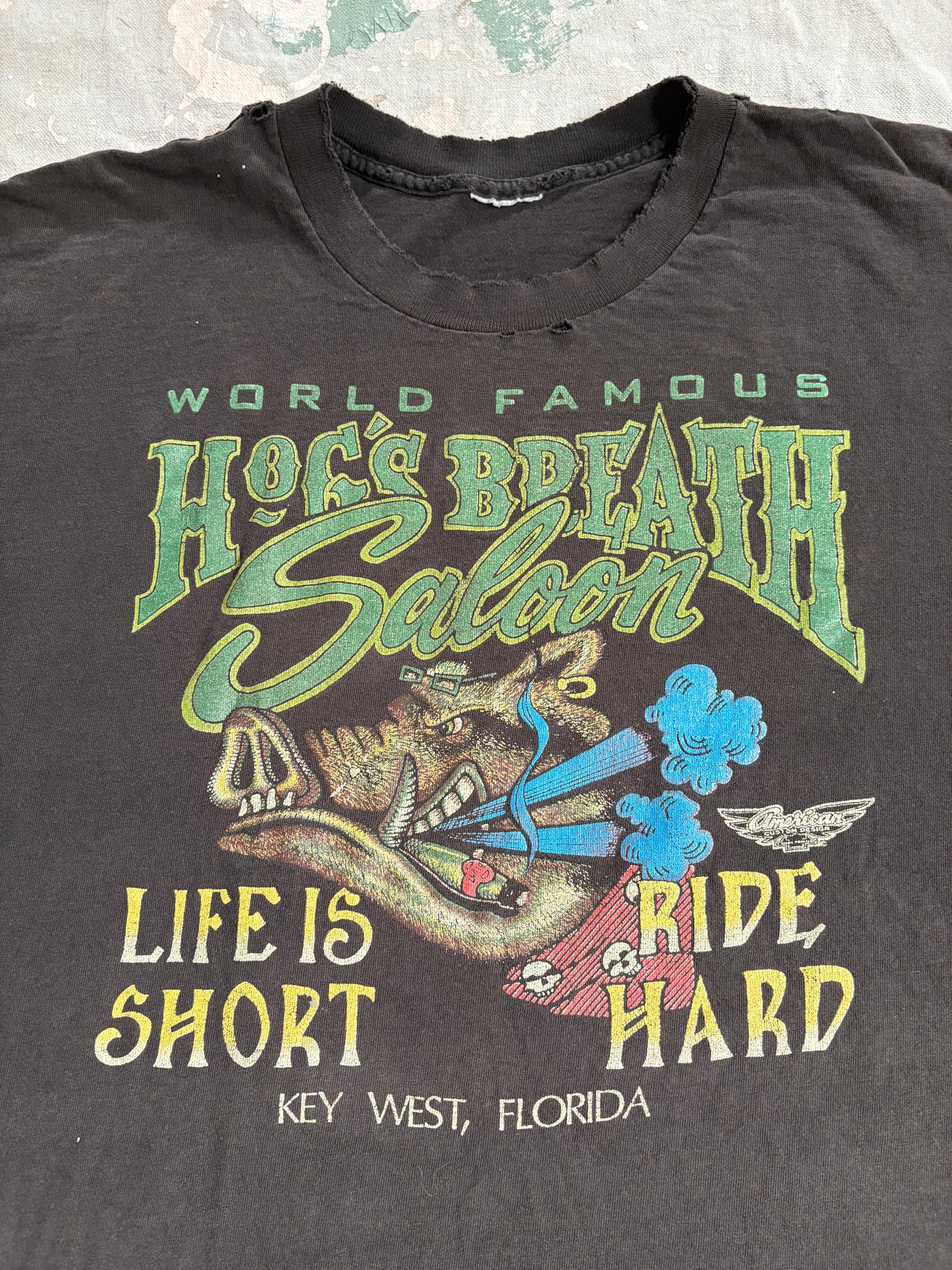 90s Hogs Breath Saloon Key West Florida Tee