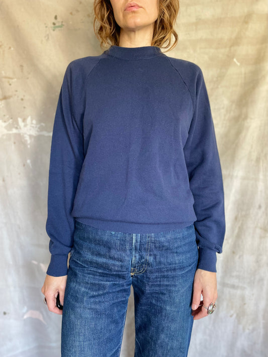 80s/90s Blank Navy Blue Sweatshirt