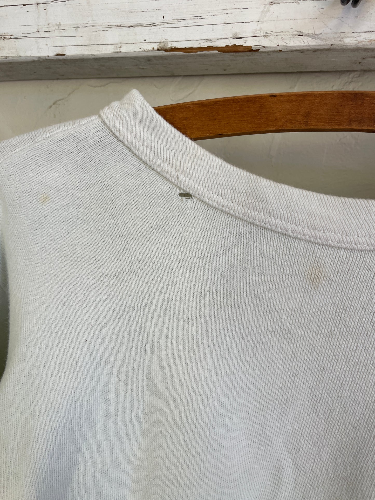 70s Blank White Sweatshirt