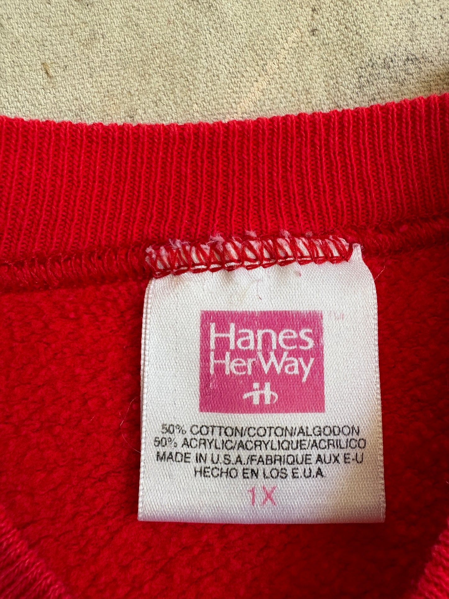 Vintage 90s Blank Red Sweatshirt